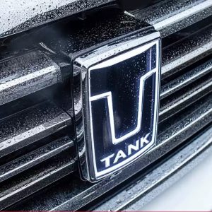 Luminous Front Grille Emblem Crystal Electroplated Logo for TANK 300 - Matte Black