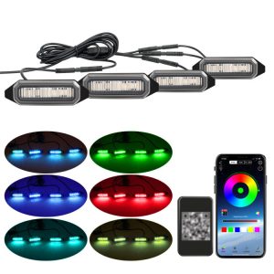 مصابيح LED للشبكة الأمامية لسيارة TANK 300، إضاءة زخرفية RGB يمكن التحكم بها عبر التطبيق