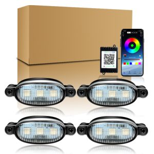 إضاءات LED للشبك الأمامي لسيارة TANK 300، قابلة للتحكم عبر التطبيق بألوان RGB متعددة على طراز Raptor