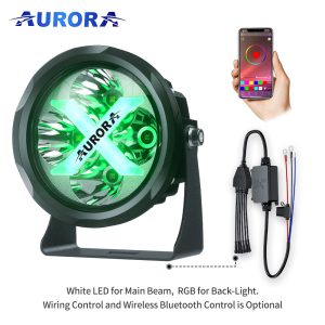 مصابيح LED دائرية مقاس 4 بوصة مع إضاءة خلفية RGB لسيارات تانك 300 والمركبات الرياضية