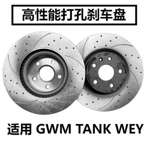 ชุดจานเบรกหลังแบบเจาะรูและมีร่องคุณภาพสูงสำหรับ TANK 300 / TANK 400 / TANK 500