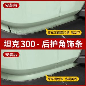 ลายคาร์บอนไฟเบอร์แถบตกแต่งมุมท้ายรถสำหรับ TANK 300
