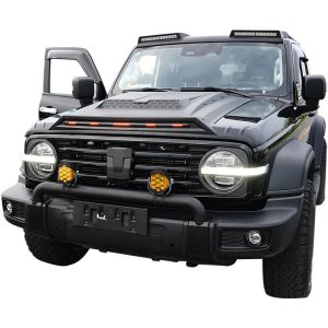Защитная накладка на воздухозаборник капота в стиле Brabus для TANK 300 – черный ABS-пластик