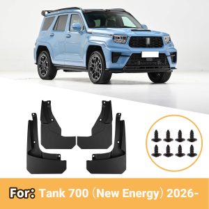 ชุดแผ่นกันโคลนสีดำสำหรับ TANK 700 Hi4-T (2024-2026) กันโคลนหน้าและหลัง