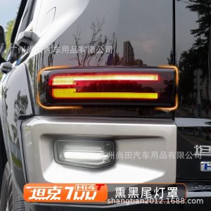 Smoked Black Taillight Guard Covers for TANK 700 Hi4-T Rear Lamp Decoration