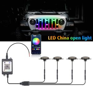 مصابيح LED للشبكة الأمامية بلون العنبر، مزودة إضاءة محيطية RGB قابلة للتحكم عبر التطبيق لتانك 300