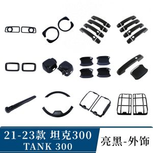 ฝาครอบปัดน้ำฝนหลังสีดำเงาสำหรับ TANK 300 (2021-2023) – อุปกรณ์ตกแต่งภายนอก ABS