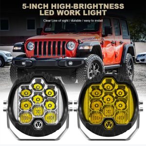 โคมไฟ LED ขนาด 5 นิ้ว กำลัง 50W สำหรับติดด้านข้าง รุ่น Tank 300 และรถออฟโรดอื่นๆ