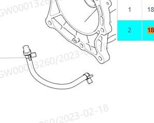 For GWM Tank 300 Transfer Case Vent Pipe Assembly 1800110XGW04A