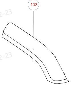 For GWM Tank 300 Left Rear Wheel Arch Flare Rear Section 5006930XKM13A