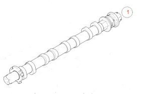 Exhaust Camshaft Assembly 1006200AEC05 For GWM Tank 300 and Haval H6