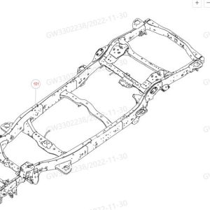 For GWM Tank 300 Chassis Frame Welding Assembly 2801101AKM01B