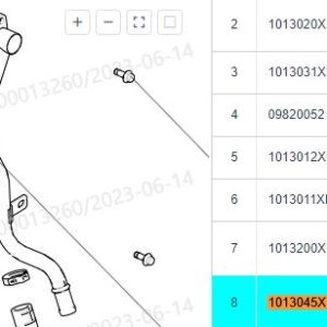 For GWM Tank 300 Engine Oil Cooler Outlet Pipe Assembly 1013045XEN17