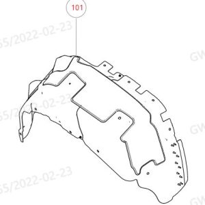 For GWM Tank 300 Right Rear Splash Pad Assembly 5512800XKM13A