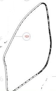 For GWM Tank 500 Left Front Door Sealing Strip Assembly 6107100XKV3AA