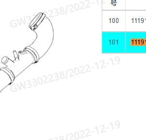 Intercooler Outlet Hard Pipe Assembly For GWM Tank 300 1119103XGW04A