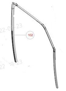 For GWM Tank 300 Right Front Door Glass Channel 6107112AKM01A