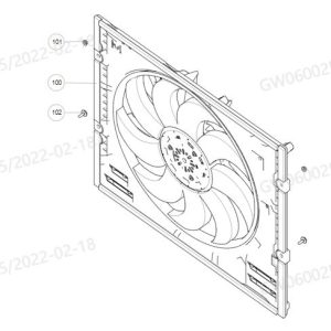 For GWM Tank 300 and Tank 500 Radiator Fan Assembly 1308101XGW04A