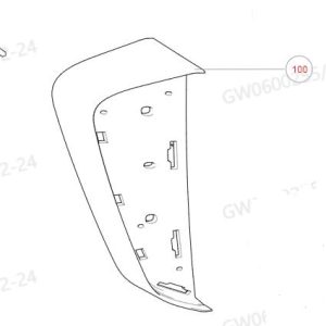 For GWM Tank 300 Left Rear Quarter Panel Trim 5006933XKM13A