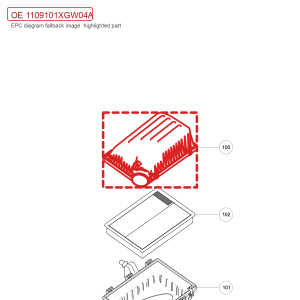 Para GWM Tank 300: Caixa Superior do Filtro de Ar 1109101XGW04A