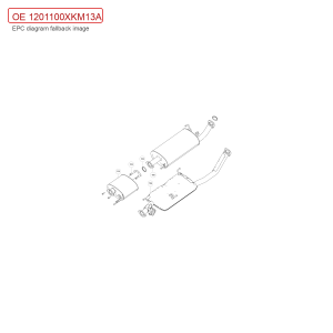 For GWM Tank 300 Sub Muffler Assembly 1201100XKM13A