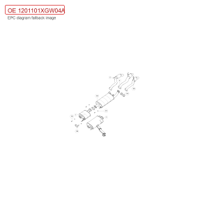 Conjunto de silenciador auxiliar para GWM Tank 300 - Código 1201101XGW04A