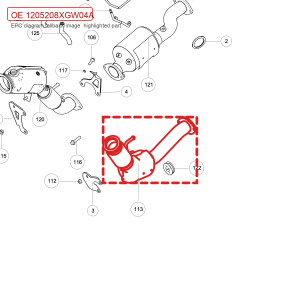 For GWM Tank 300 Rear Catalytic Converter Assembly 1205208XGW04A