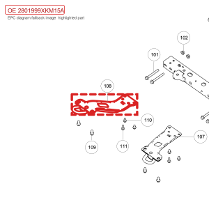 For GWM Tank 300 Frame System Right Connecting Beam Assembly 2801999XKM15A