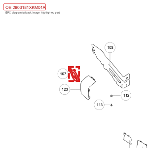 ฝาครอบไฟตัดหมอกด้านหน้าข้างขวาสำหรับ GWM Tank 300 หมายเลข OE: 2803181XKM01A