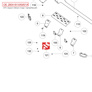 For GWM Tank 300 Rear Tow Hook Cover 2804181XKM01A