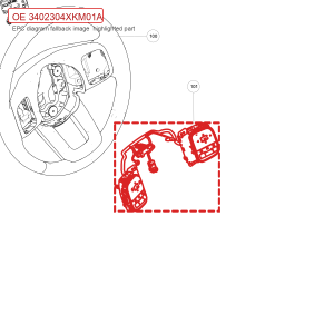 For GWM Tank 300 Steering Wheel Multi function Switch Assembly 3402304XKM01A