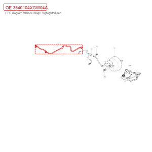لأنبوب الفرامل بالفراغ الخاص بسيارة GWM Tank 300، رقم 3540104XGW04A