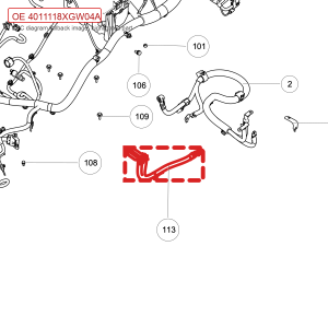 Battery Ground Wire Harness Assembly For GWM Tank 300 4011118XGW04A