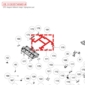 مجموعة العارضة الأمامية لغطاء صندوق الأمتعة لسيارة GWM Tank 300، رقم 5130357XKM01A