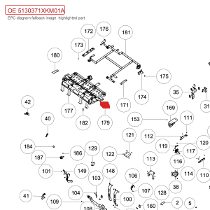 لحامل تثبيت المقعد الخلفي الأيسر للصف الثاني لسيارة GWM Tank 300، رقم 5130371XKM01A