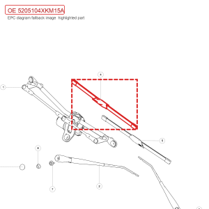 لمسحة ماسحة أمامية يمنى لسيارة GWM Tank 300، رقم 5205104XKM15A