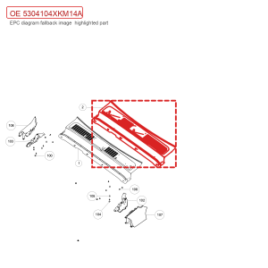 For GWM Tank 300 Cowl Decoration Ventilation Cover Assembly 5304104XKM14A