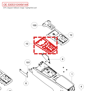 For GWM Tank 300 Secondary Instrument Panel Center Control Panel Assembly 5305310XKM14A