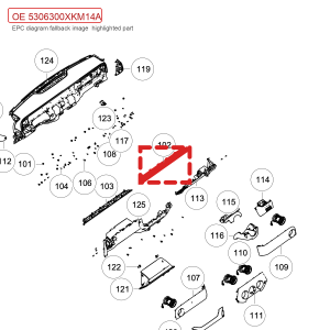 For GWM Tank 300 Instrument Panel Right Inlay Trim Assembly 5306300XKM14A