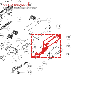 For GWM Tank 300 Lower Instrument Panel Assembly 5306400XKM01A