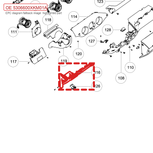 For GWM Tank 300 Driver Knee Trim Panel Assembly 5306600XKM01A