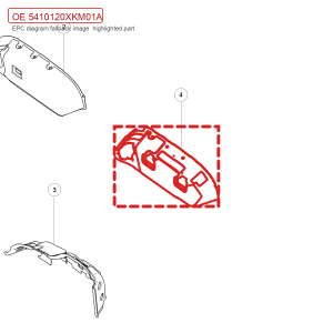 For GWM Tank 300 Right Rear Wheel House Sound Insulation Pad 5410120XKM01A