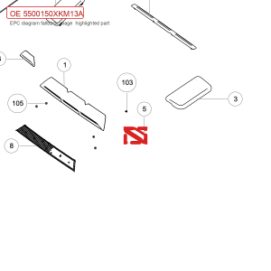 For GWM Tank 300 Hood Left Decorative Trim 5500150XKM13A