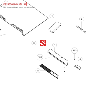 For GWM Tank 300 Right Hood Decorative Trim 5500160XKM13A