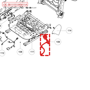For GWM Tank 300 Front Seat Belt Buckle Assembly 5811151XKM11A