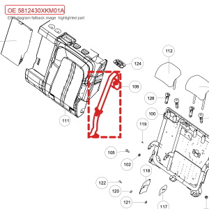 For GWM Tank 300 Rear Center Seat Belt Assembly 5812430XKM01A