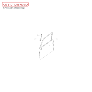 For GWM Tank 300 Left Front Door Sheet Metal Assembly 6101100BKM01A
