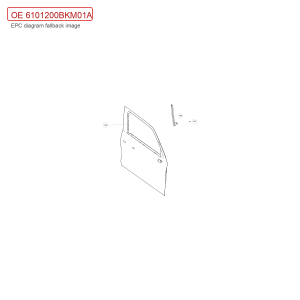 For GWM Tank 300 Right Front Door Sheet Metal Assembly 6101200BKM01A