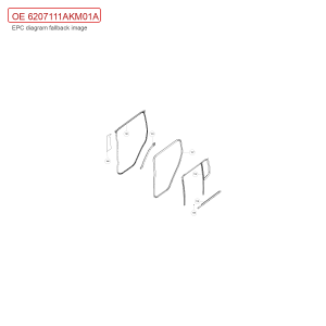 For GWM Tank 300 Left Rear Door Glass Run Channel 6207111AKM01A