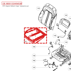 For GWM Tank 300 Driver Seat Cushion Pad Assembly 6800133XKM03B